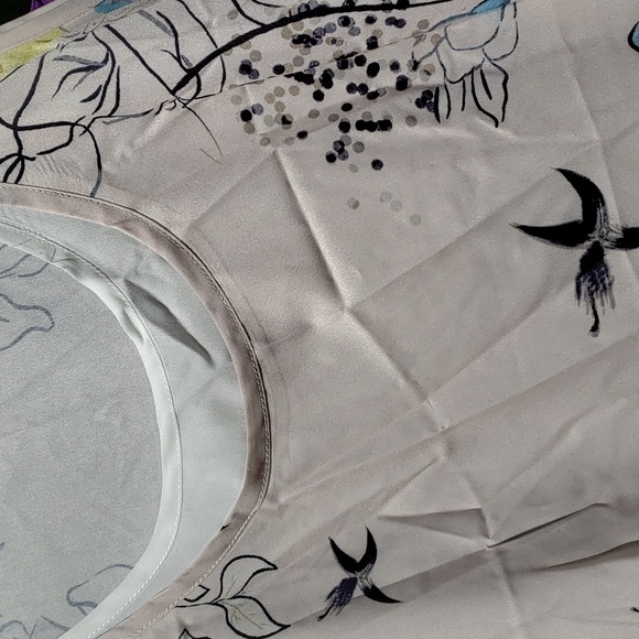 FLORAL Roses print Layered Short sleeve DRESS XL - XXL - Picture 3 of 6